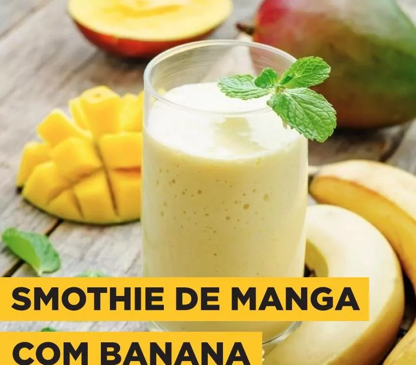 Smoothie Proteico de Manga com banana