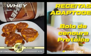 Bolo de cenoura com cobertura Proteica