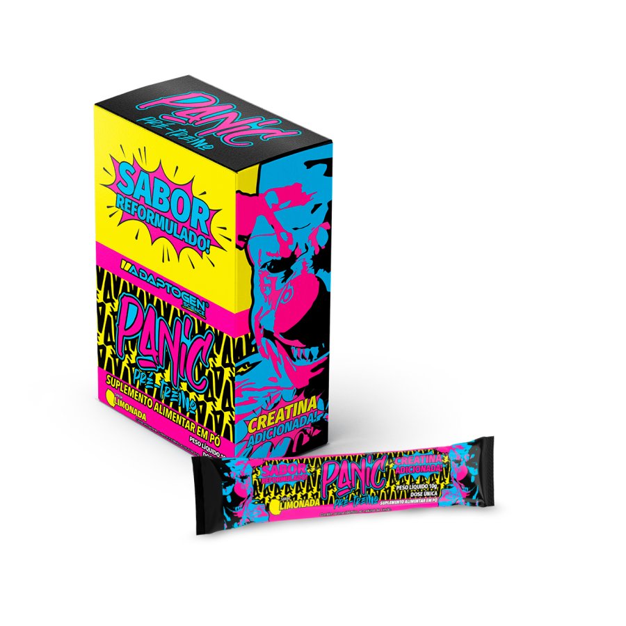 Panic Pré-treino Pack com 20 Sachês de 10g Limonada