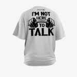 Camiseta Oversized Talk Cinza