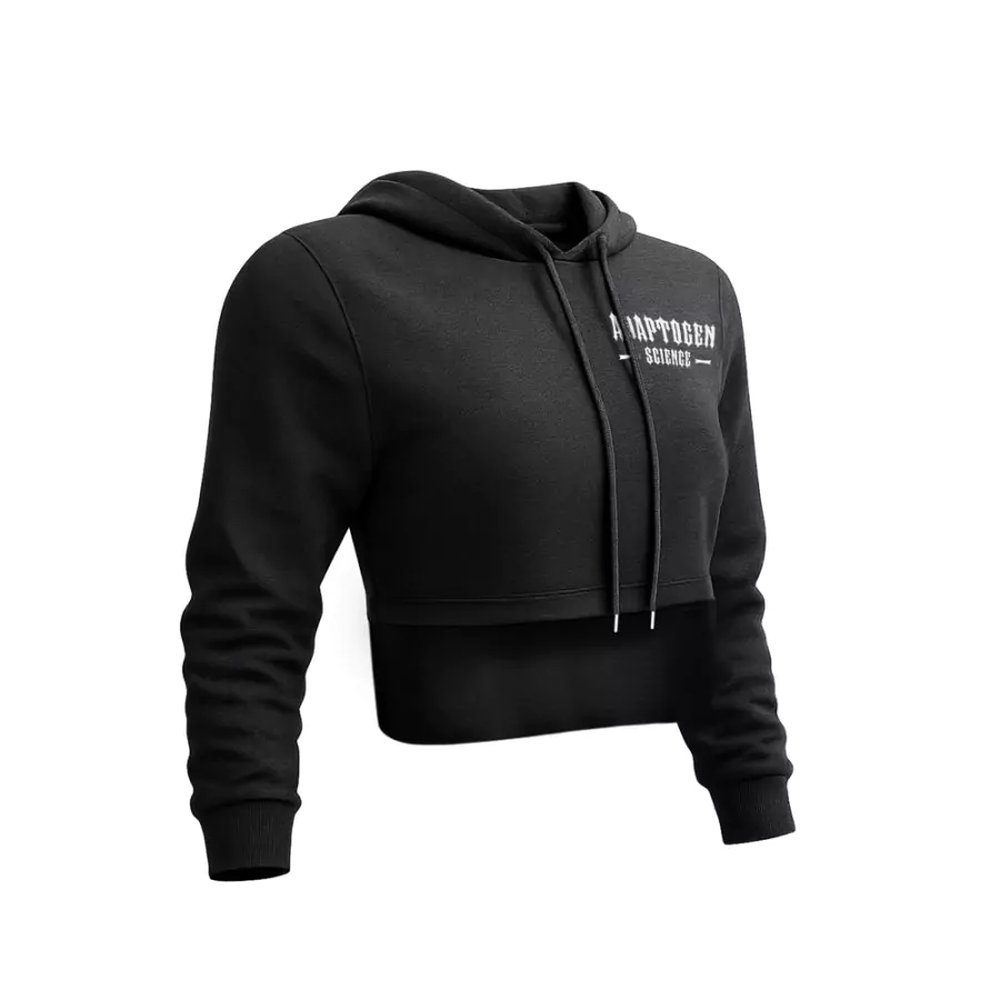 Blusa Moletom Cropped Heavy Preto