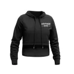 Blusa Moletom Cropped Heavy Preto