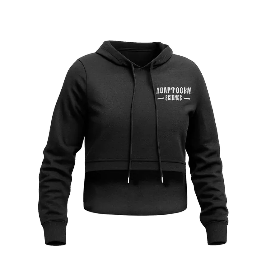 Blusa Moletom Cropped Heavy Preto