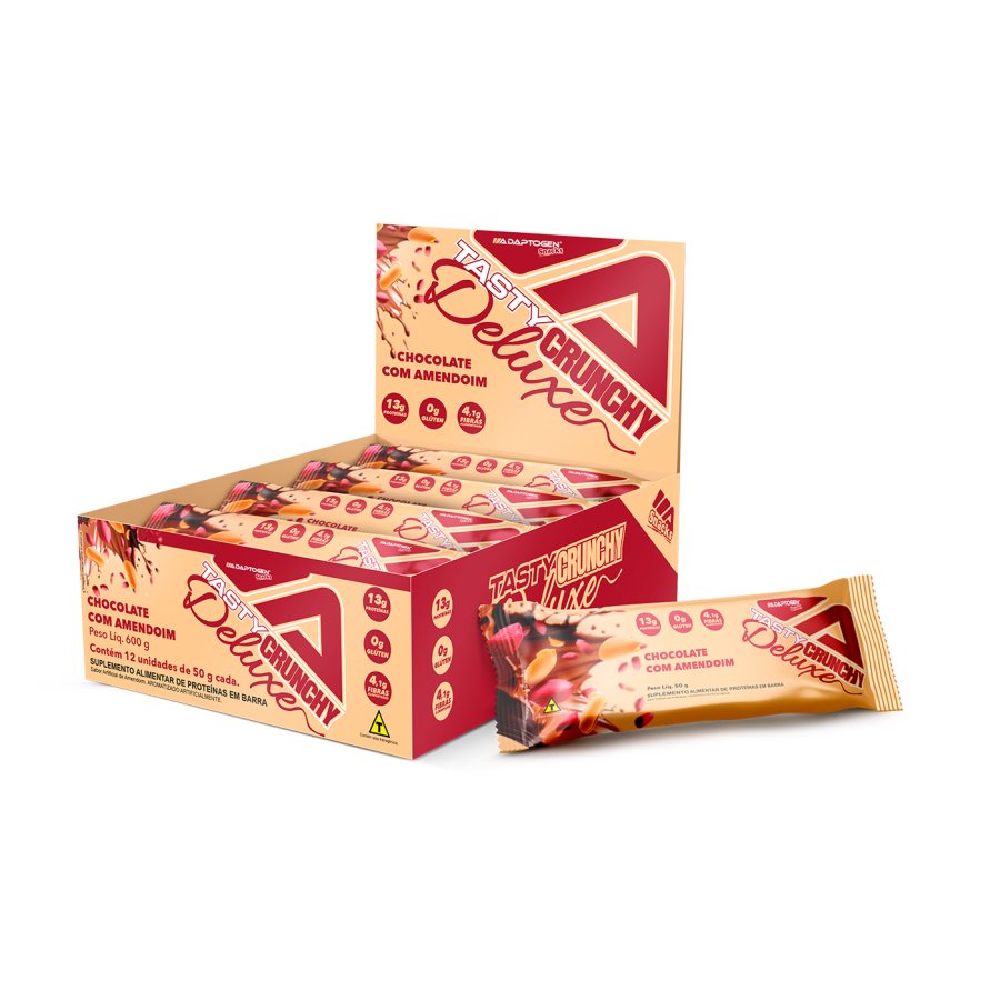 Tasty Crunchy Deluxe Chocolate com Amendoim 50G CX12