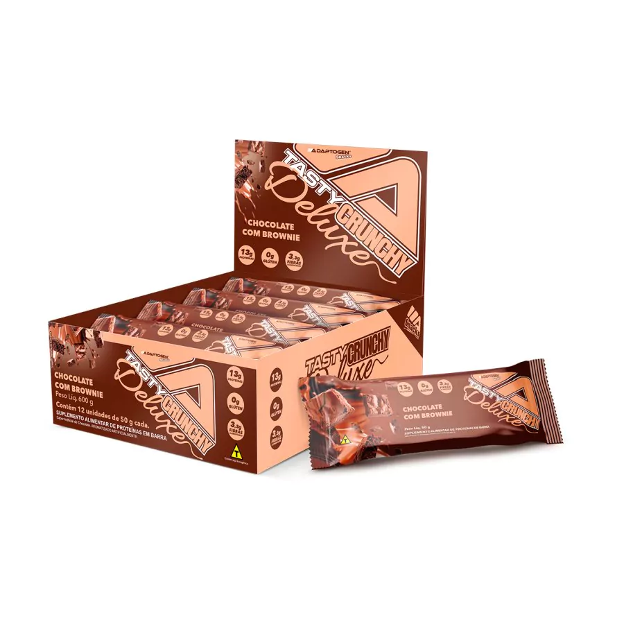 Tasty Crunchy Deluxe Chocolate com Brownie 50G CX12