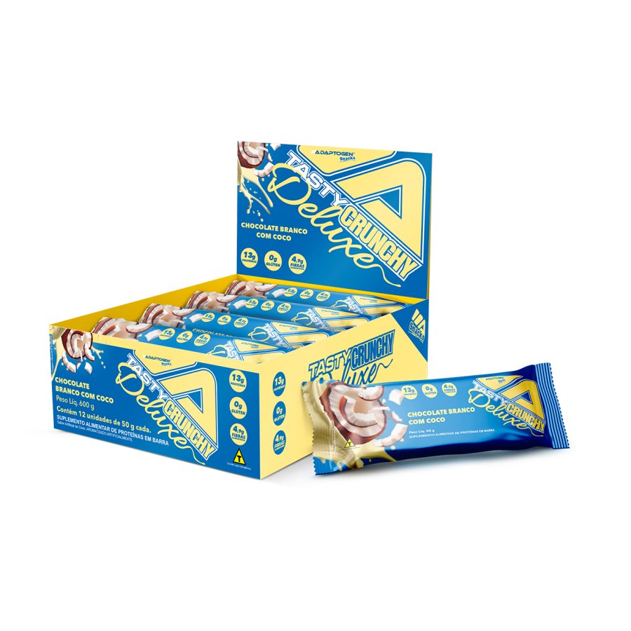 Tasty Crunchy Deluxe Chocolate Branco com Coco 50G CX12