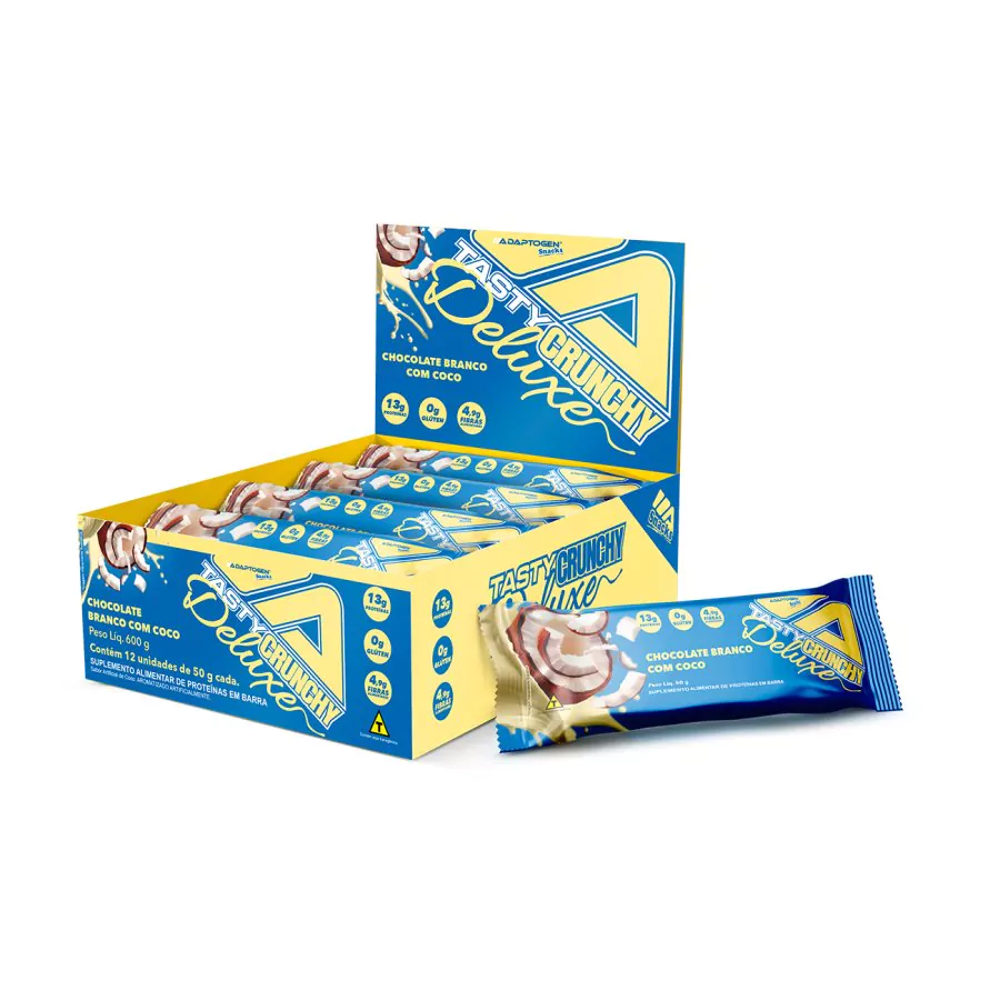 Tasty Crunchy Deluxe Chocolate Branco com Coco 50G CX12