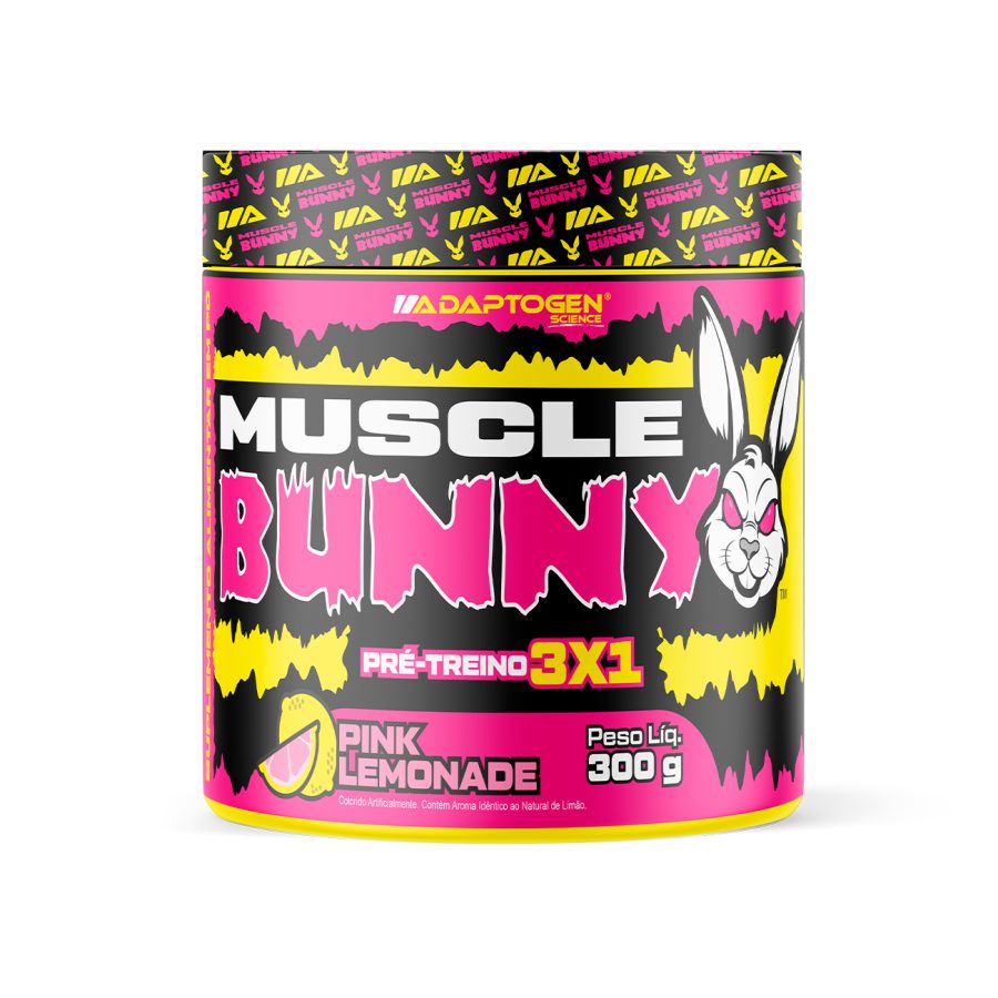 Muscle Bunny Pré Treino 3×1 300G Pink Lemonade