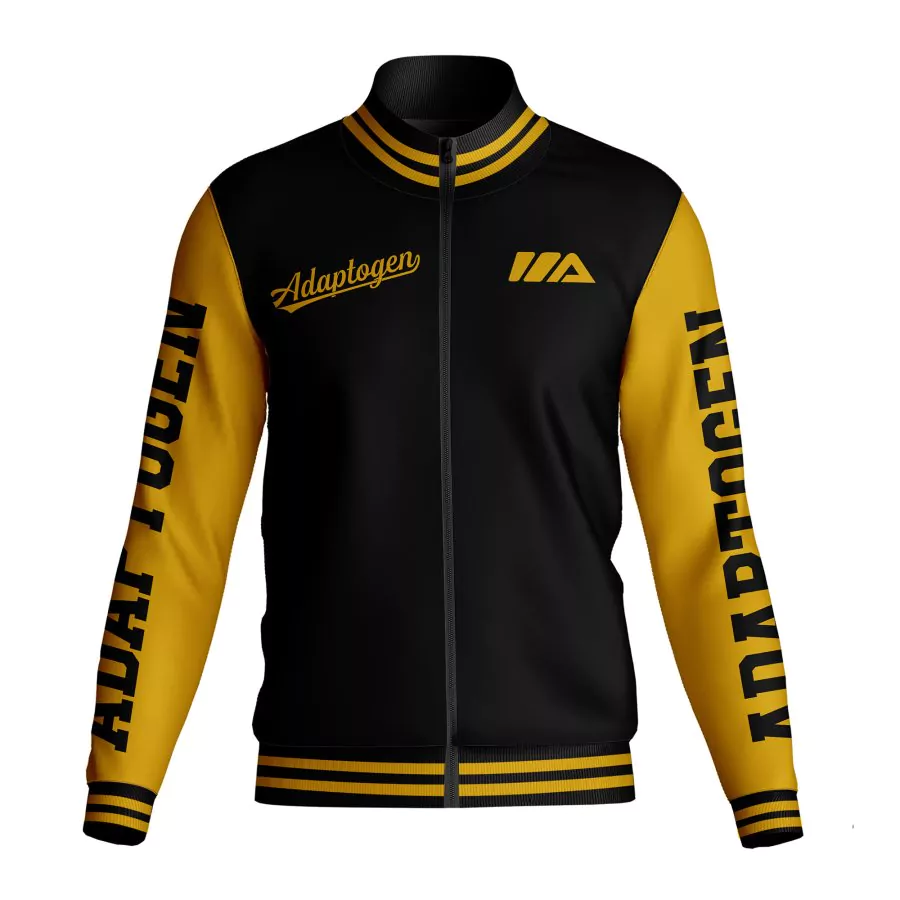 Blusa Moletom College Preto e Amarelo