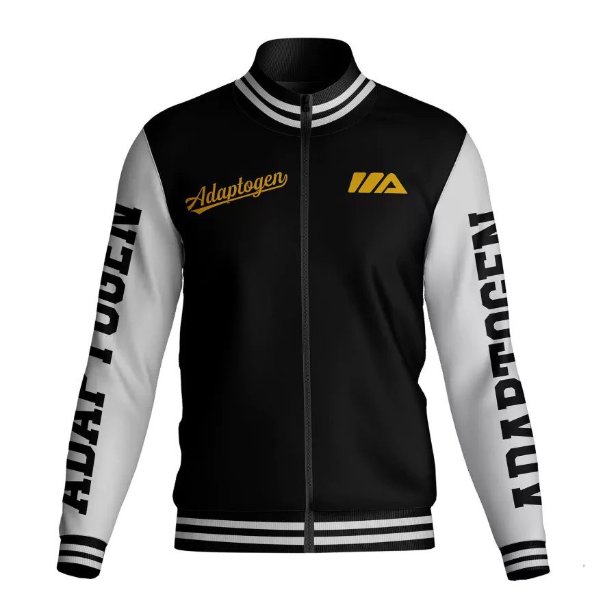 Blusa Moletom College Preto e Branco