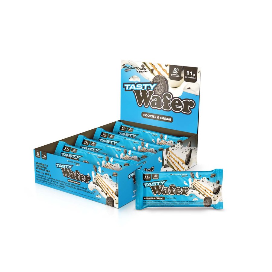 Tasty Wafer Cookies & Cream 50G CX12