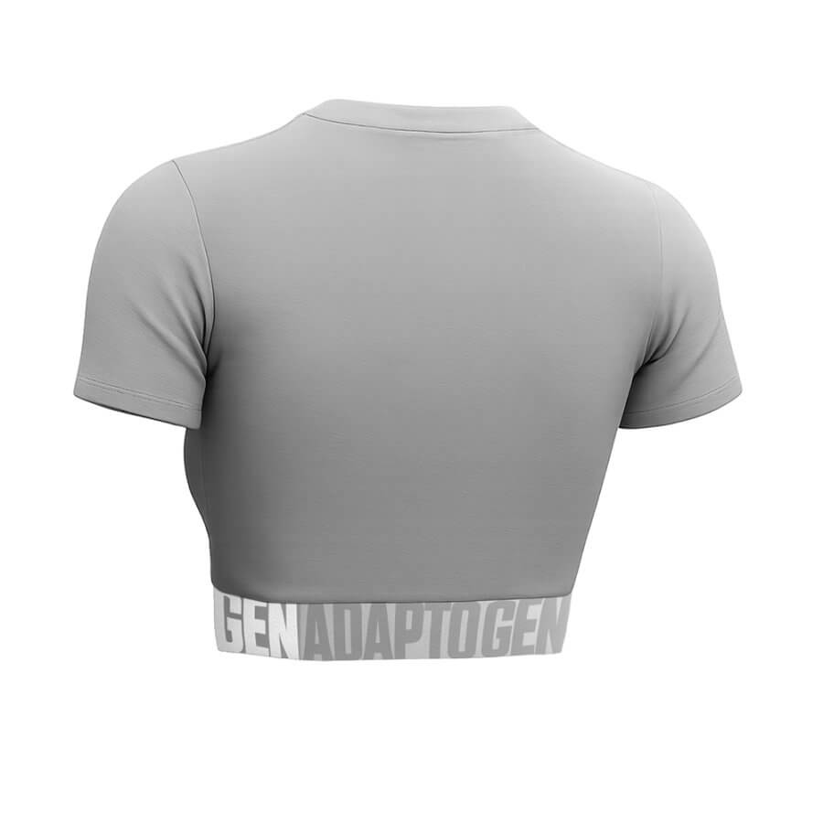 Cropped Adaptogen Elastic Cinza