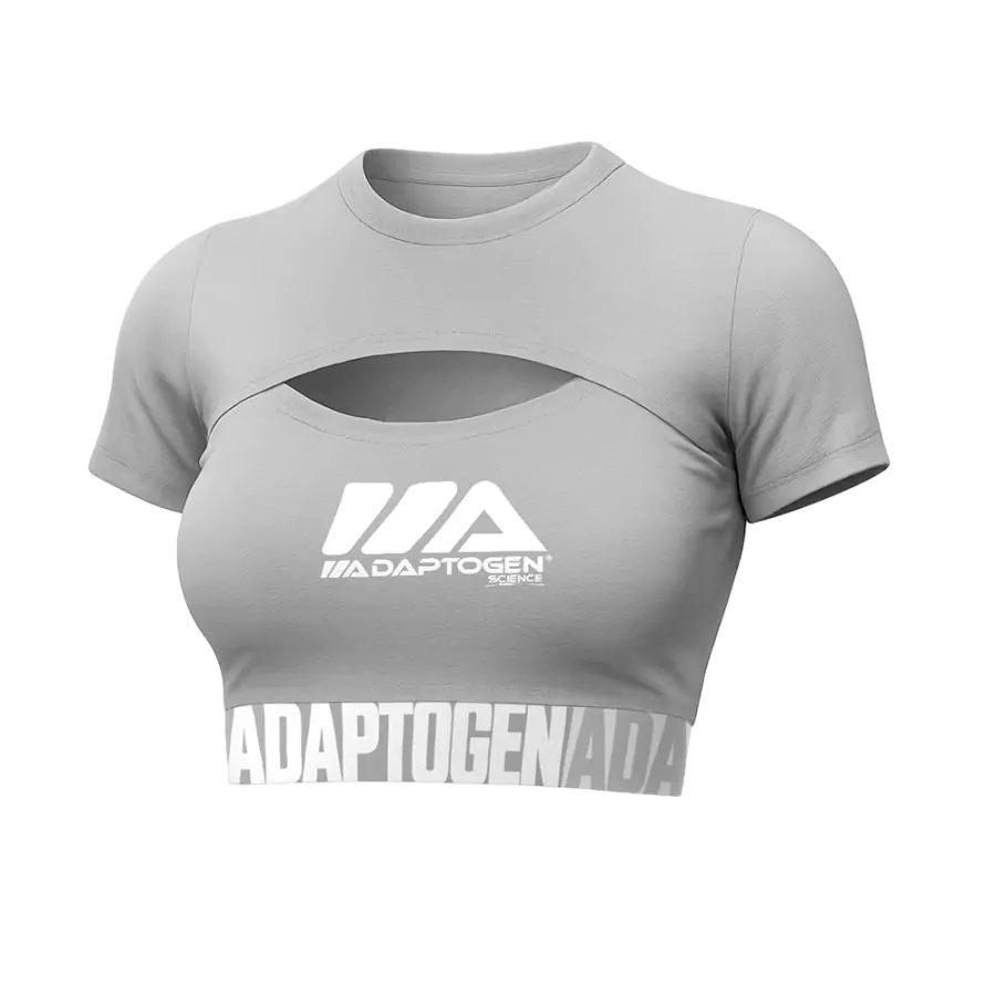 Cropped Adaptogen Elastic Cinza