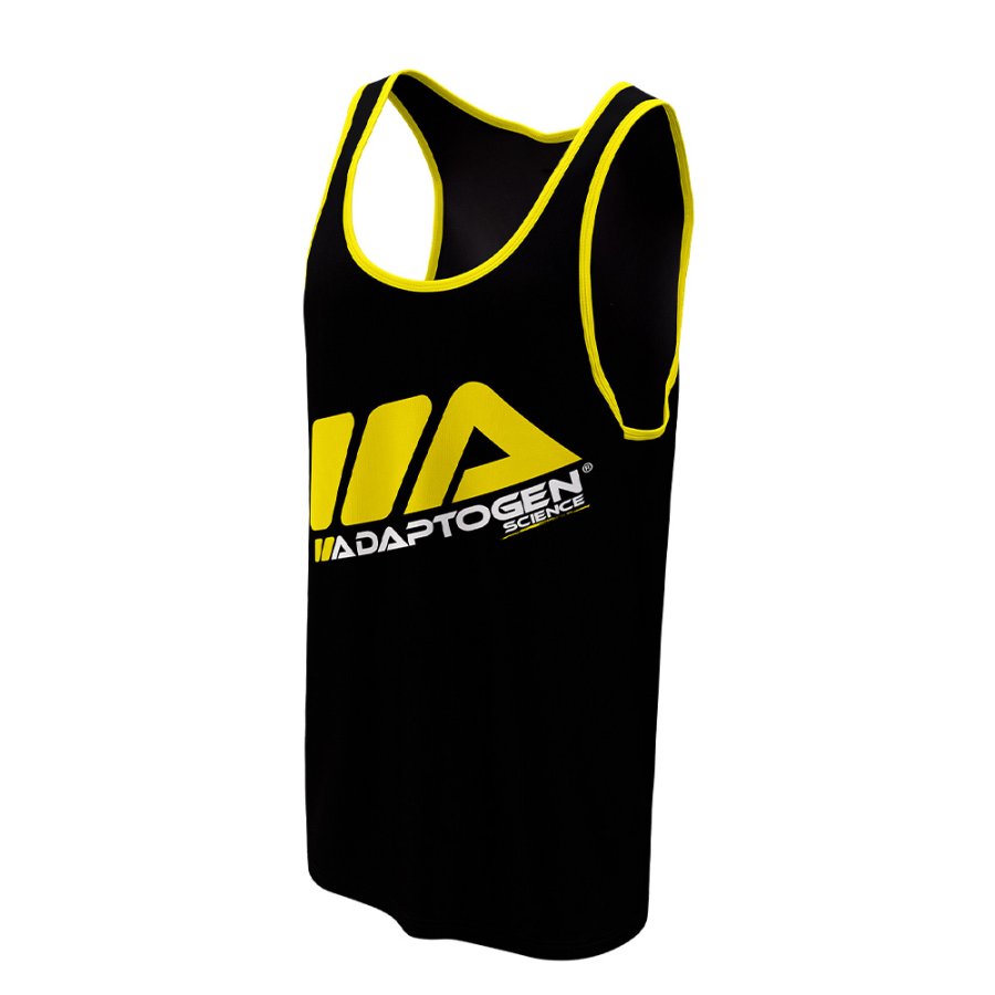 Regata team Adaptogen Preto com Amarelo Dryfit