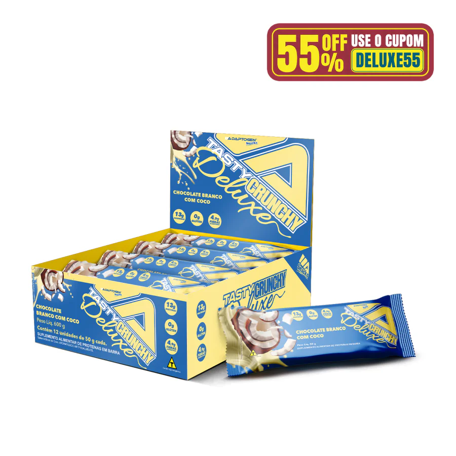 Tasty Crunchy Deluxe Chocolate Branco com Coco 50G CX12
