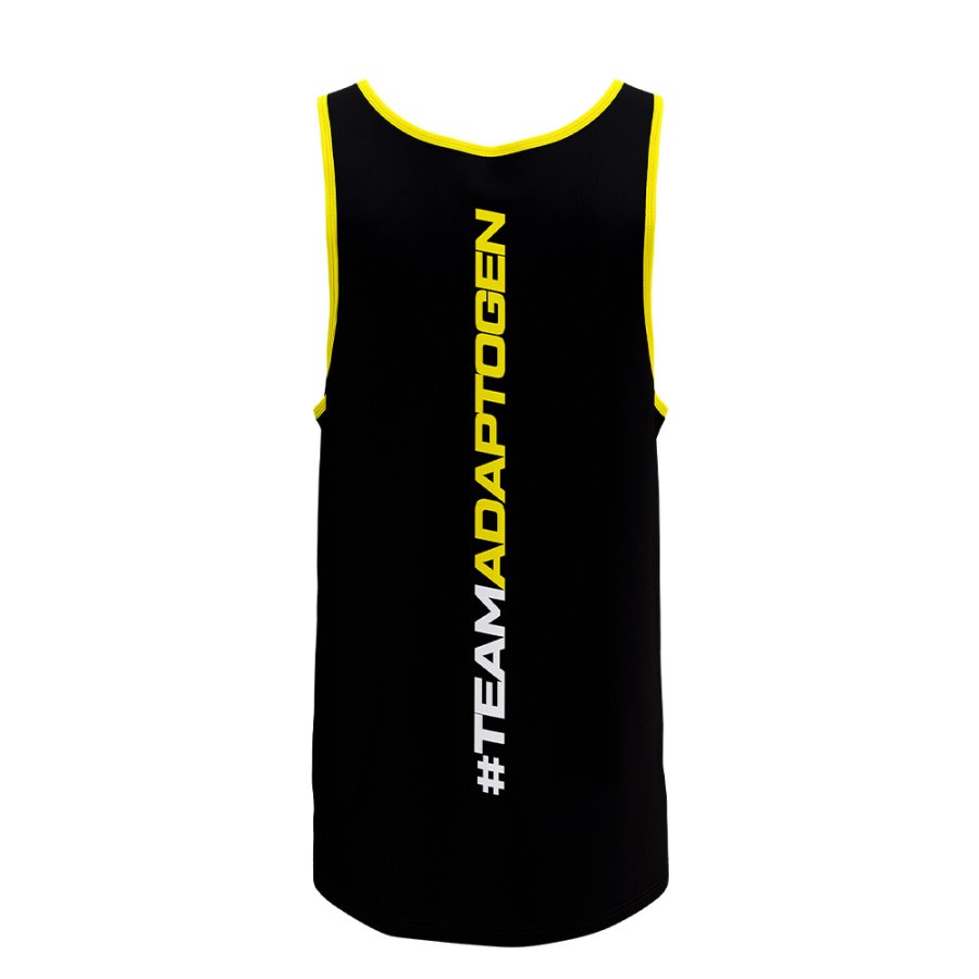 Regata team Adaptogen Preto com Amarelo Dryfit