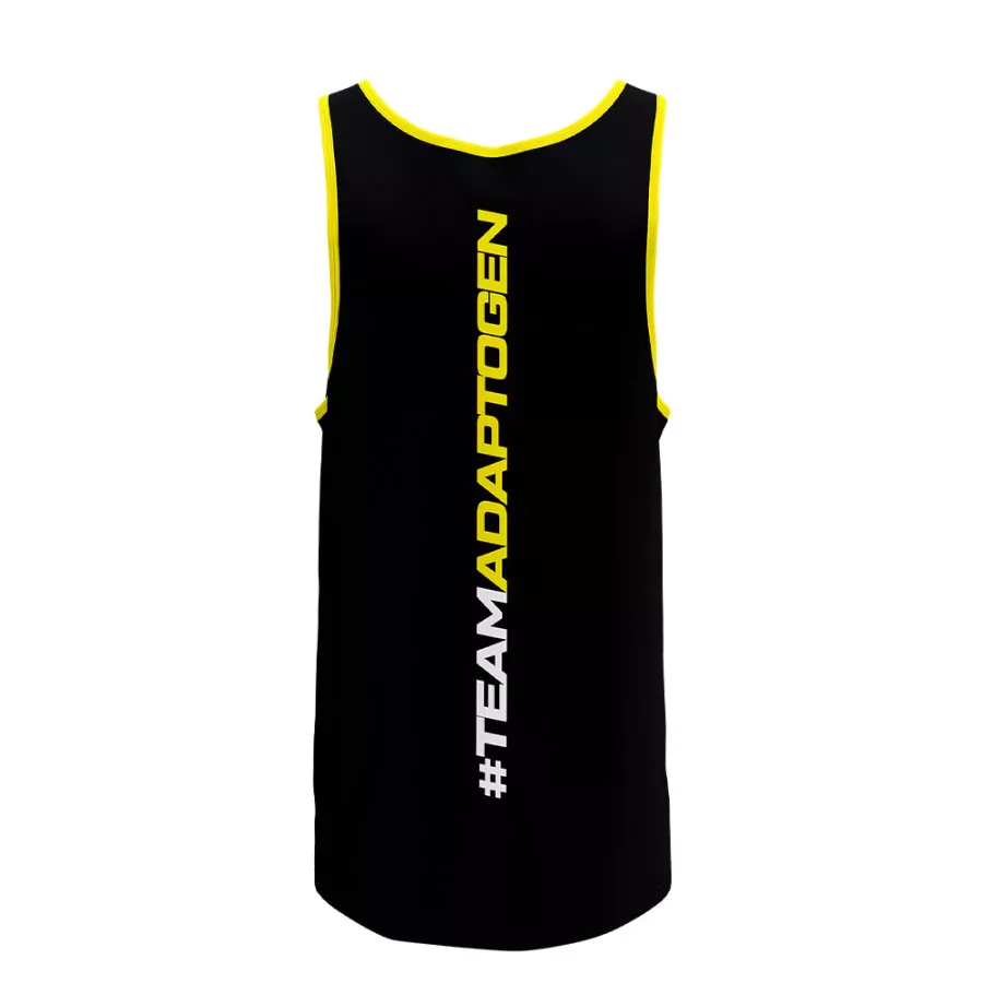 Regata team Adaptogen Preto com Amarelo Dryfit