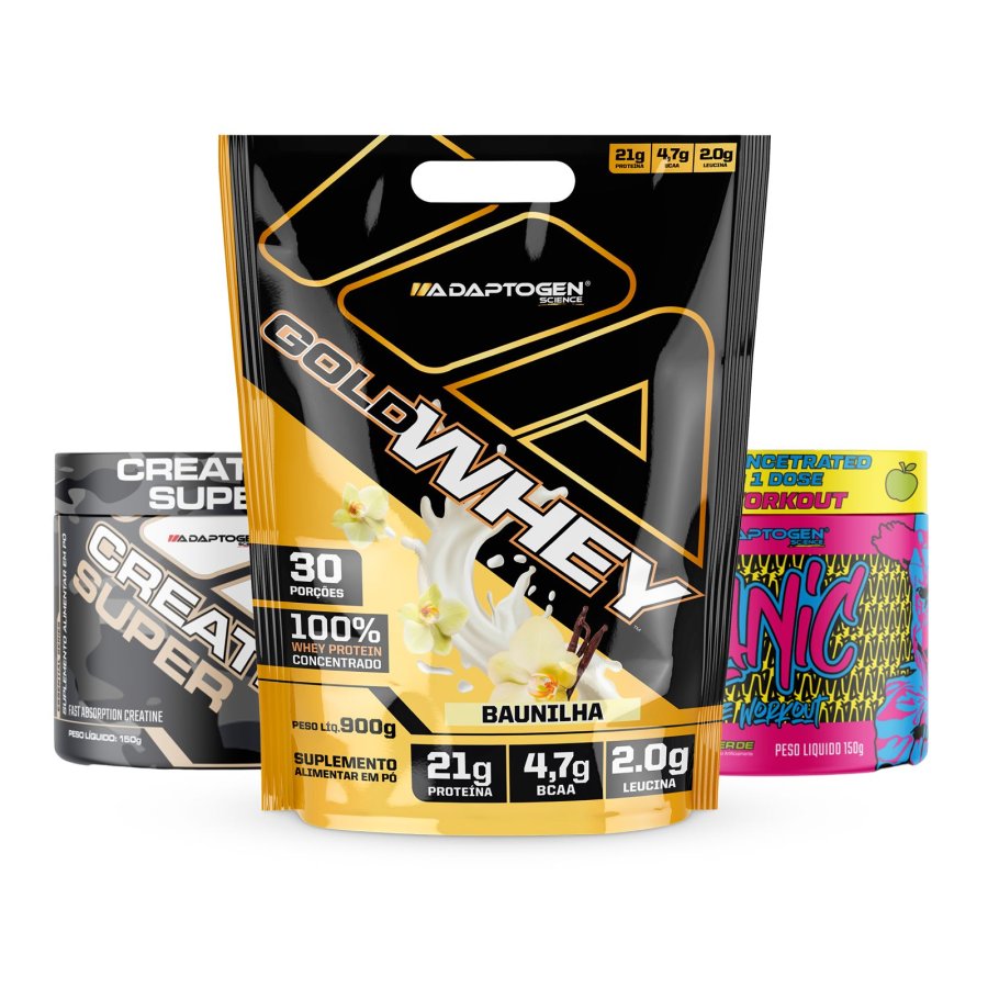 Combo Gold Whey Bag + Super Creatina 150g + Panic 150g