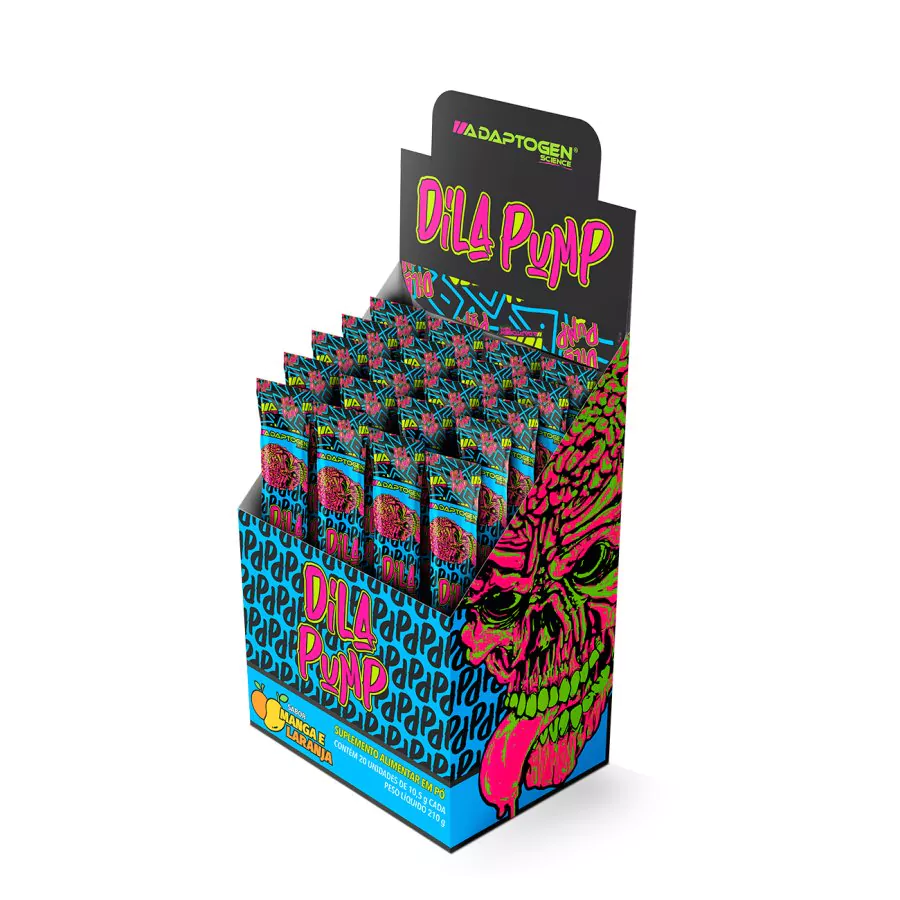 Dila Pump Energy Formula Pack com 20 Sachês de 10g Manga e Laranja