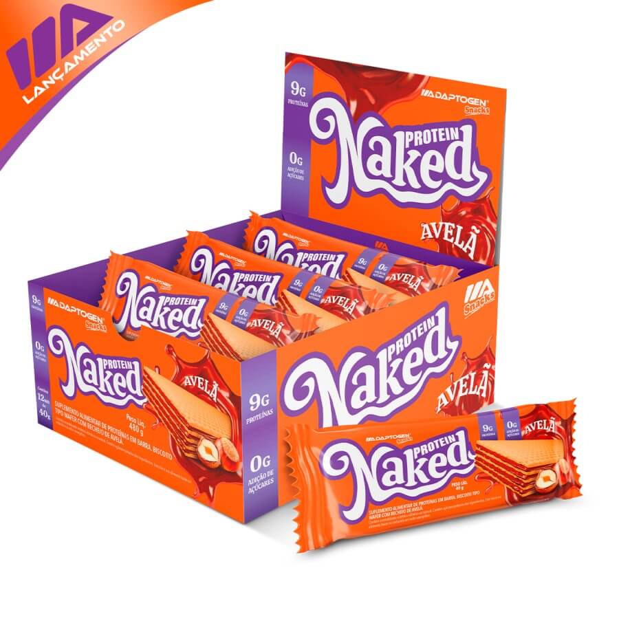 Naked Protein Avelã Cx com 12 unidades de 40g