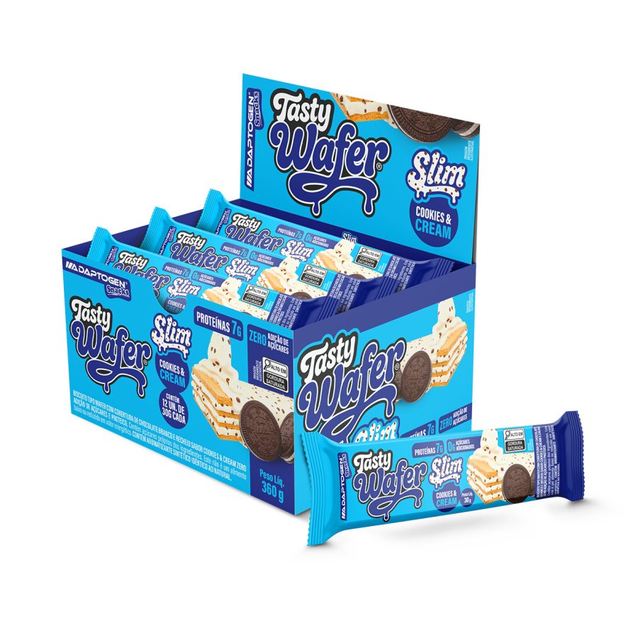 Tasty Wafer Slim Cookies & Cream 30G CX12