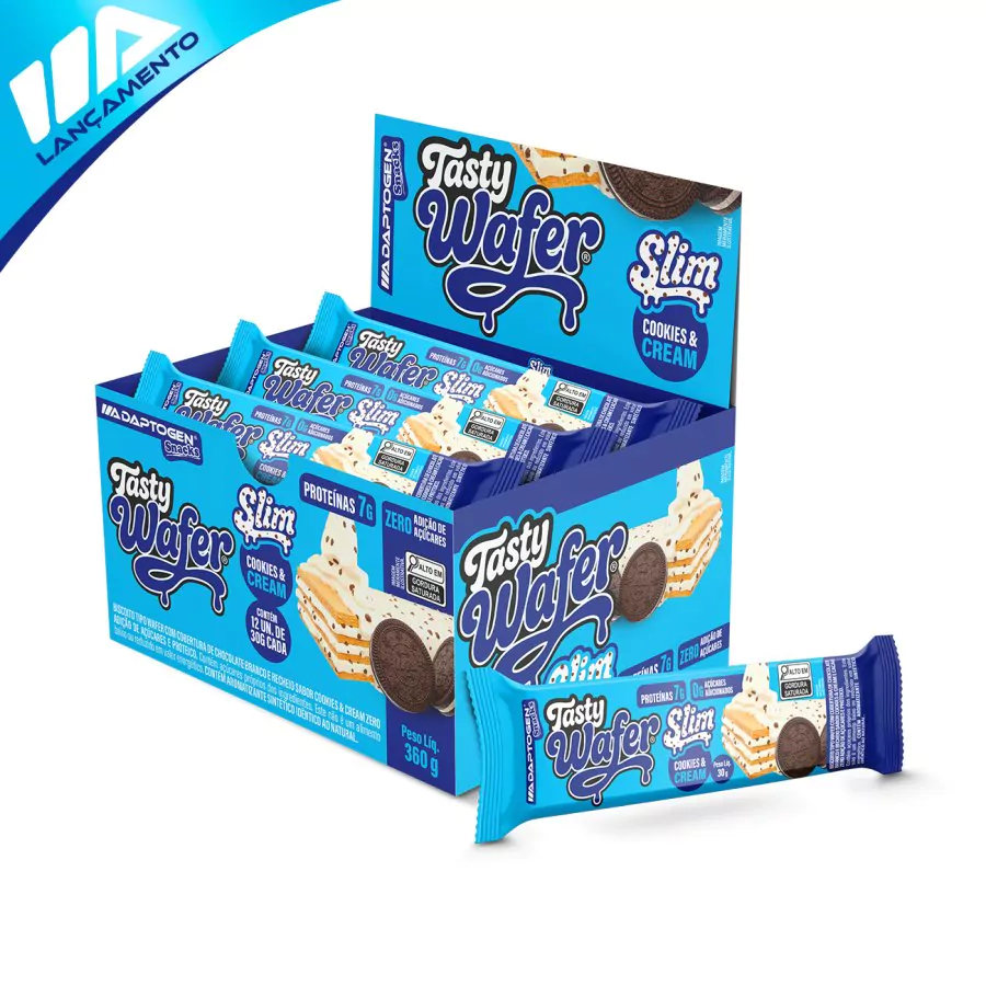 Tasty Wafer Slim Cookies & Cream 30G CX12