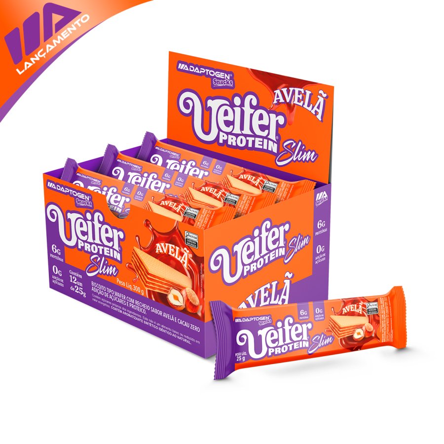 Ueifer Protein Slim Avelã 25g Cx 12 Unidades Ueifer Protein Slim Avelã 25g Cx 12 Unidades