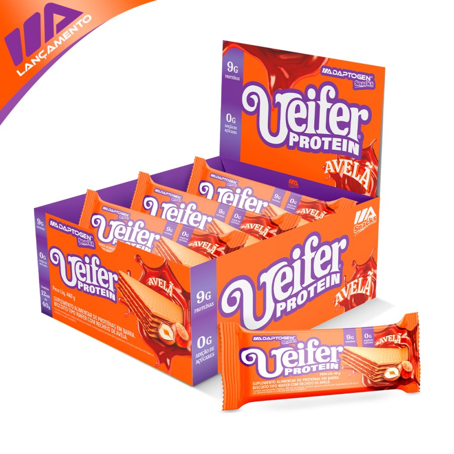 Ueifer Protein Avelã Cx com 12 unidades de 40g