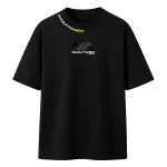 Camiseta Oversized Masculina Preta Holográfica Preta