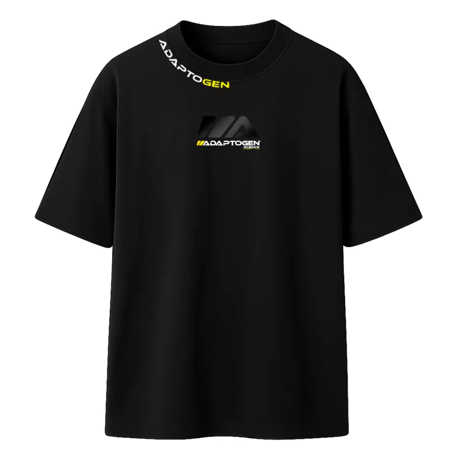 Camiseta Oversized Masculina Preta Holográfica Preta