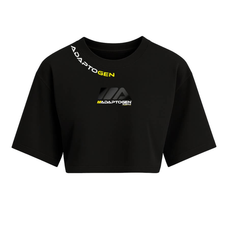 Cropped Oversized Preto Holográfica Preta