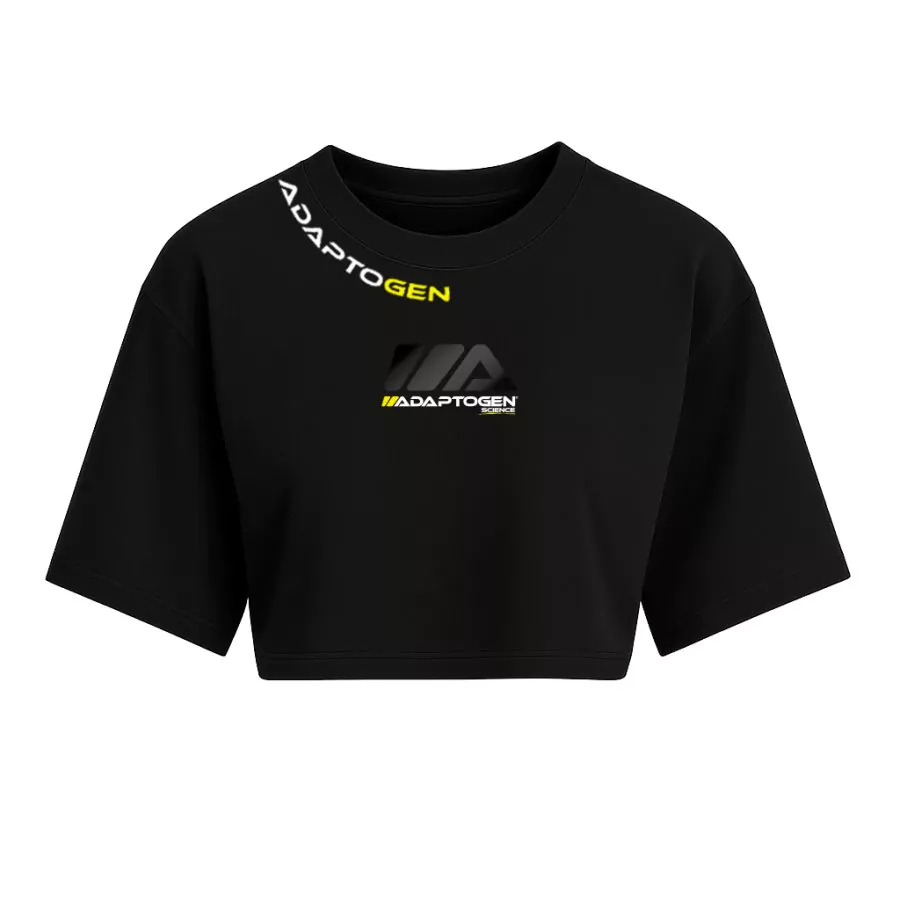 Cropped Oversized Preto Holográfica Preta