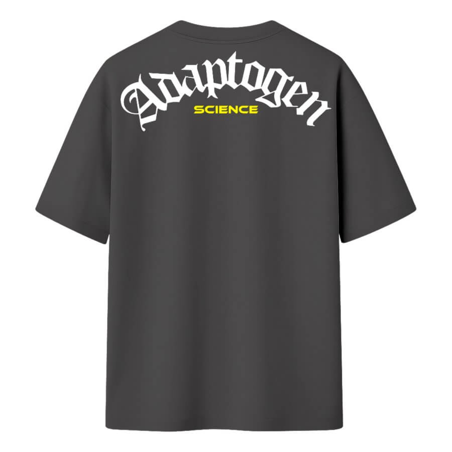 Camiseta Oversized Masculina Cinza Chumbo Holográfica