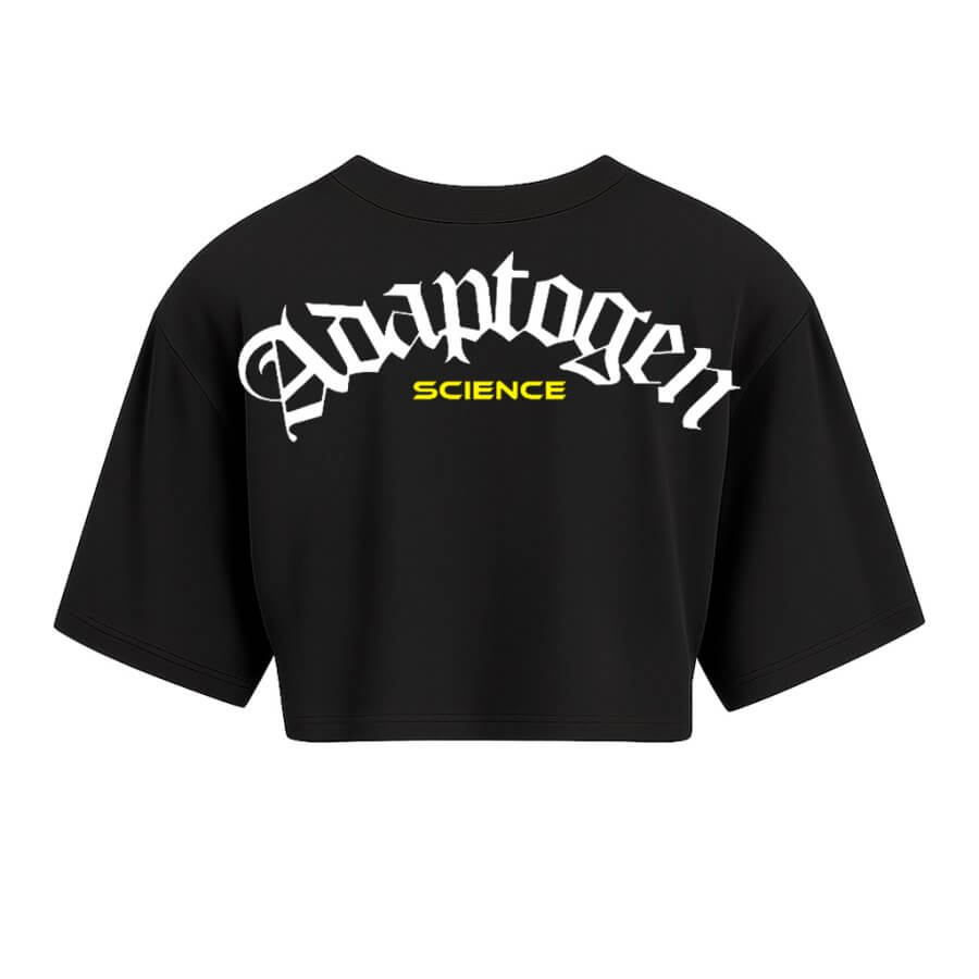 Cropped Oversized Preto Holográfica Preta
