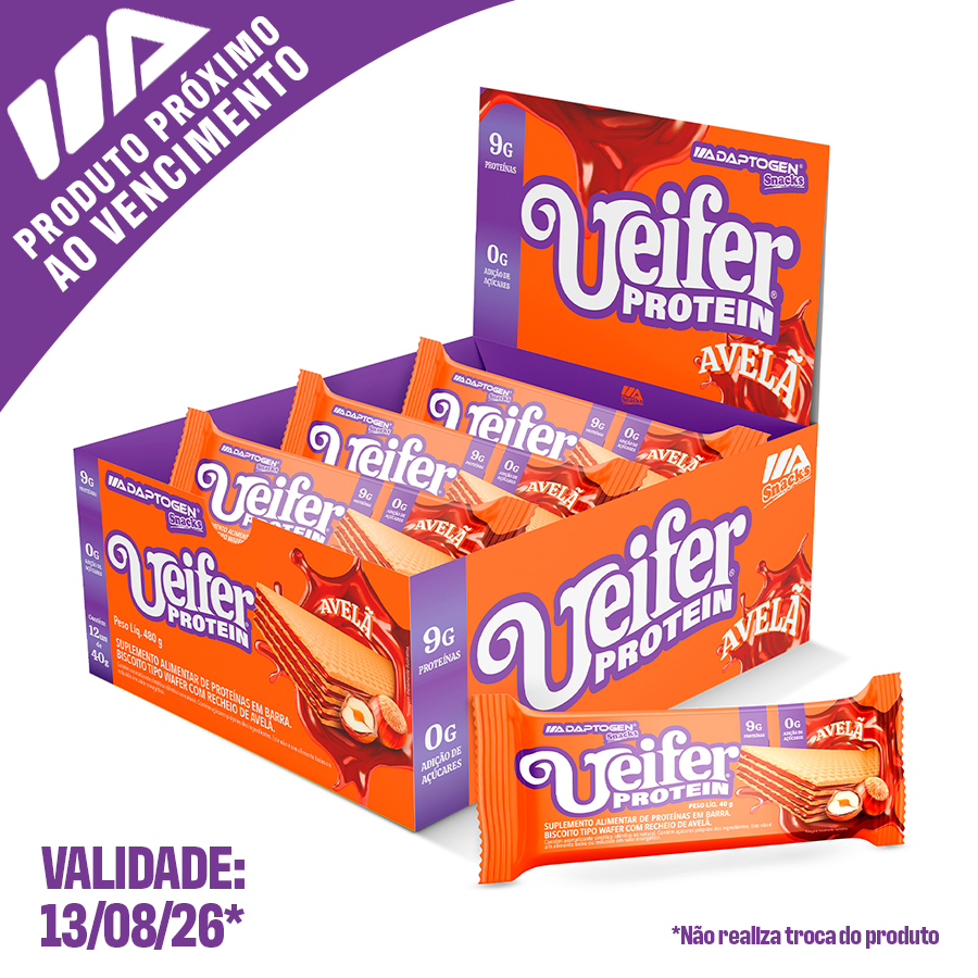Ueifer Protein Avelã Cx com 12 unidades de 40g
