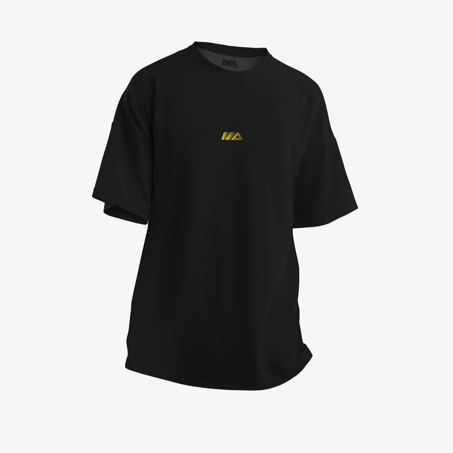 Camiseta Adaptogen Oversized Preto com Dourado