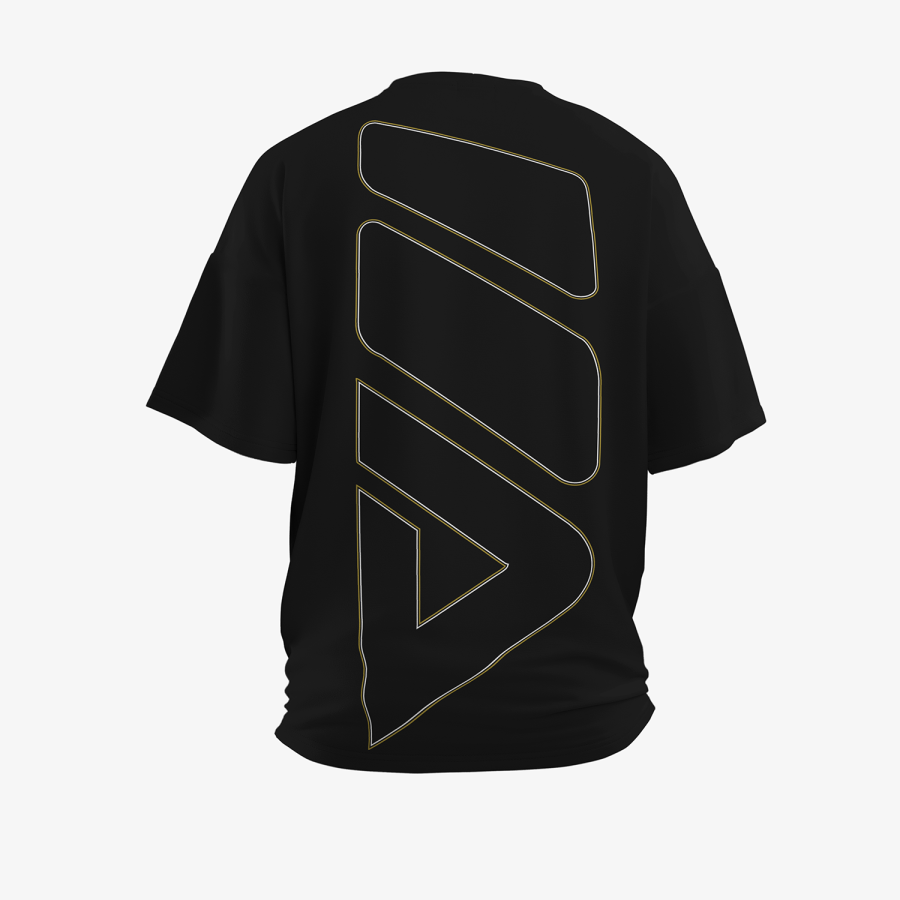 Camiseta Adaptogen Oversized Preto com Dourado