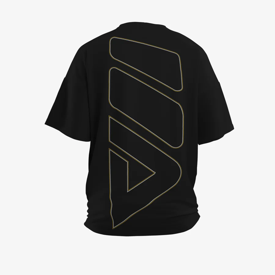 Camiseta Adaptogen Oversized Preto com Dourado