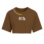 Cropped Oversized Holográfico Marrom