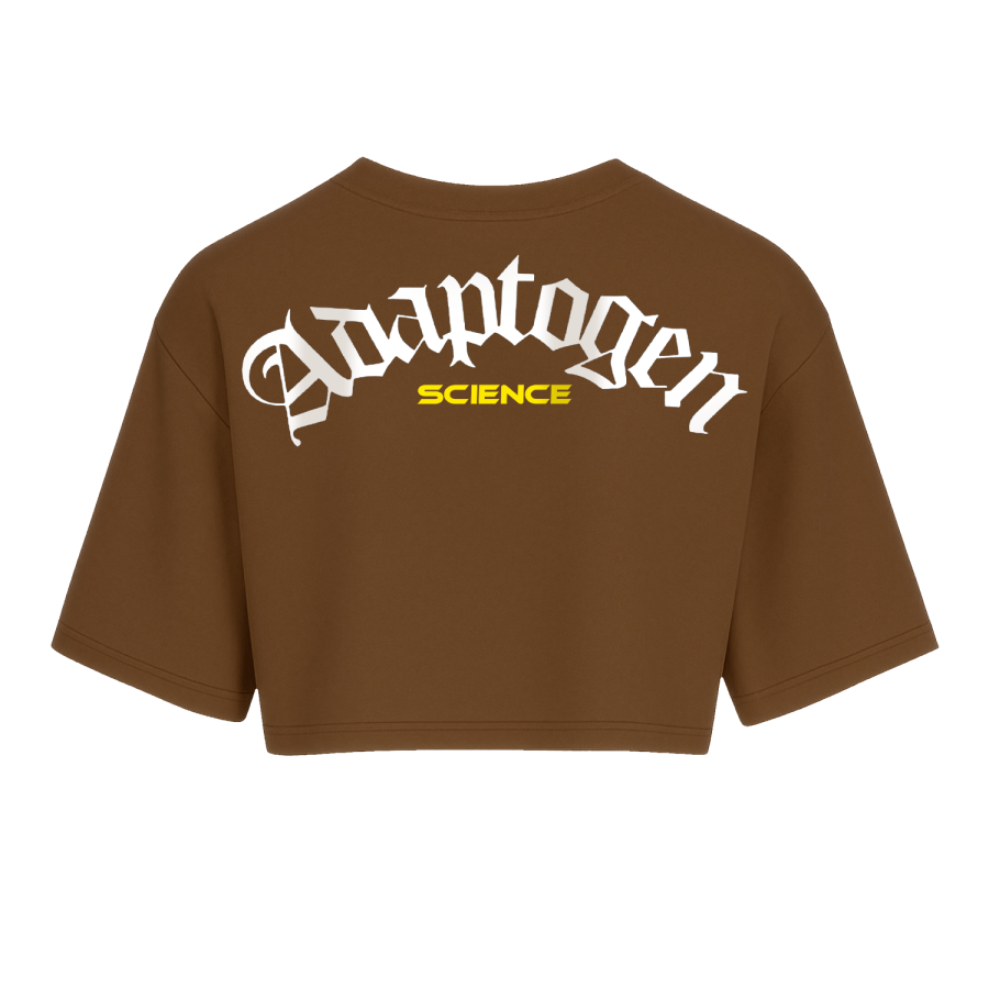 Cropped Oversized Holográfico Marrom