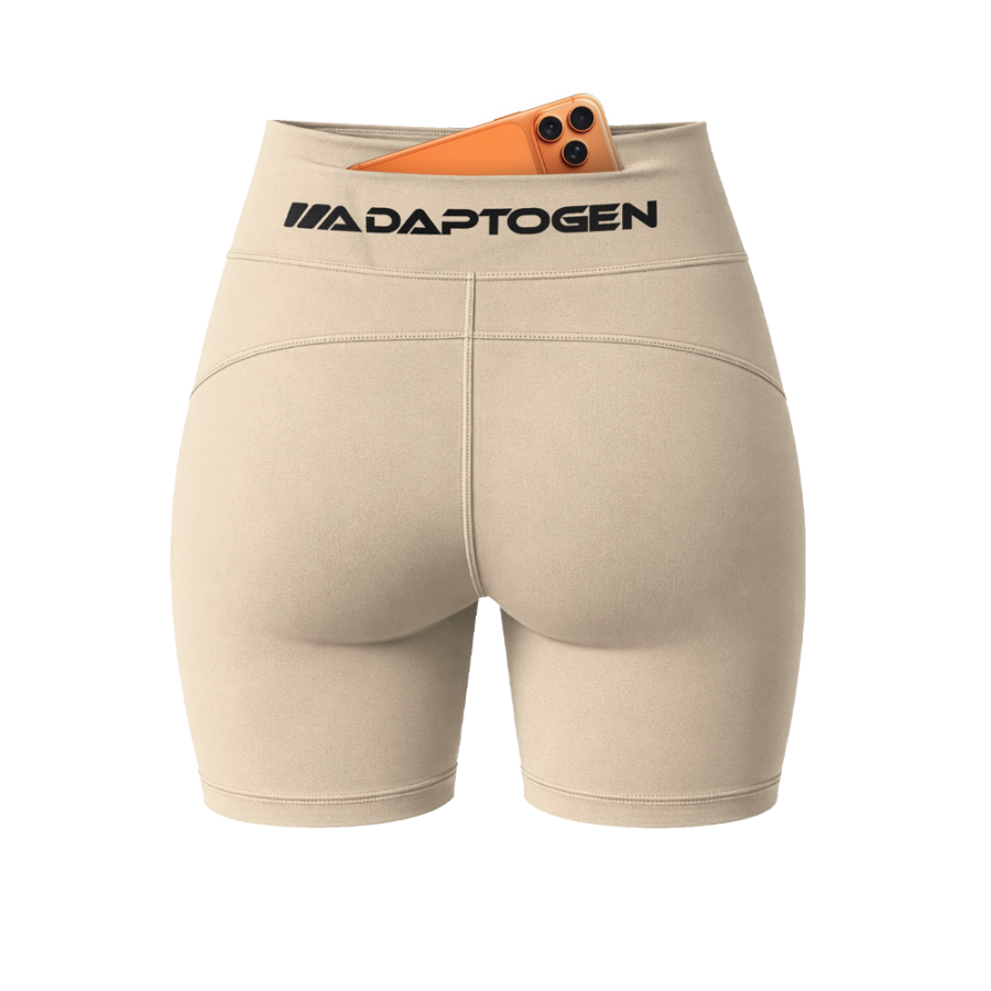 Short Mocha Feminino Adaptogen Poliamida com Bolso Atrás